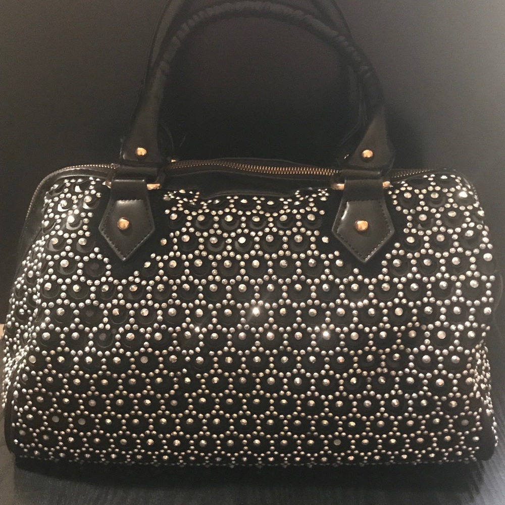 Rhine Stone Black Bold Pocket Book
